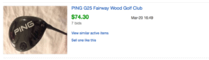 price of ping g25 fairway wood