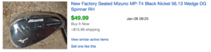 Sold eBay Listing for Mizuno MP T4 Golf Wedge Under $50