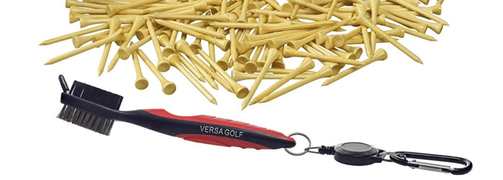 Golf Tees and Club Brush Gift Set