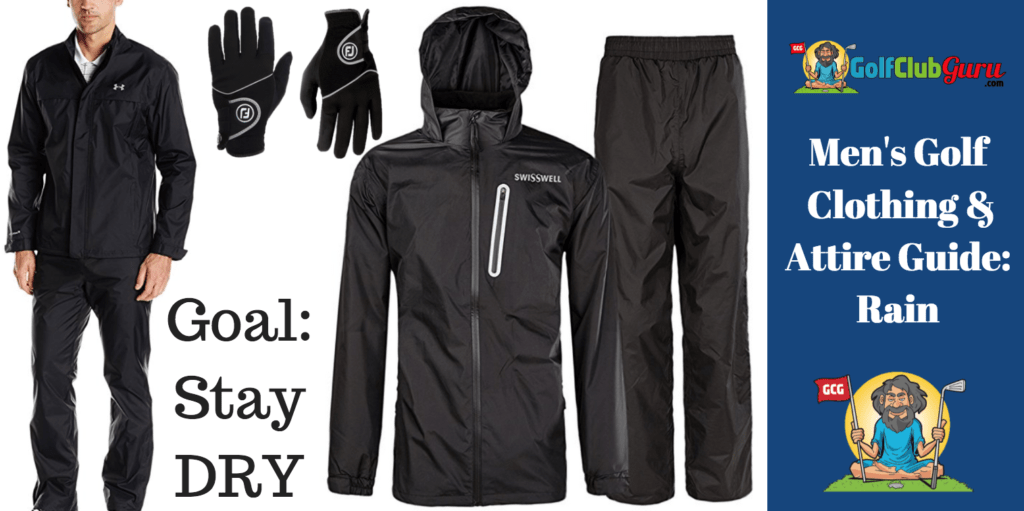 rain wet dry golf clothing attire outfit