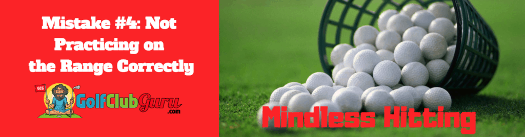 golf range practice beginner mistakes drills