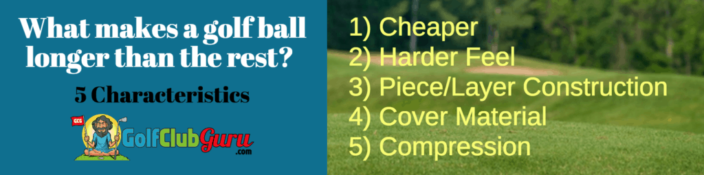 golf ball characteristics distance design