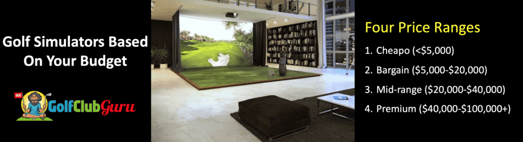 four price ranges for indoor golf simulators