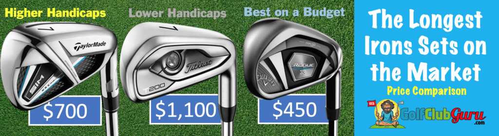 comparison difference longest distance irons taylormade sim max titleist t200 callaway rogue x longest irons sets