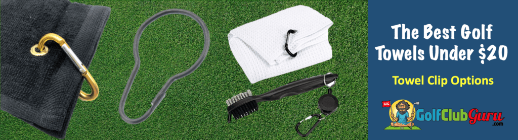 retractable golf brush towel clip