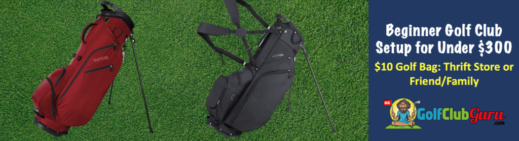 golf bag standing walking carrying lightweight for teenager or high school golfer