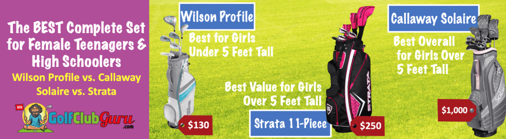 the best complete set of golf clubs for girls women females ladies teenager