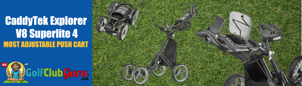 the most adjustable push cart to carry golf clubs