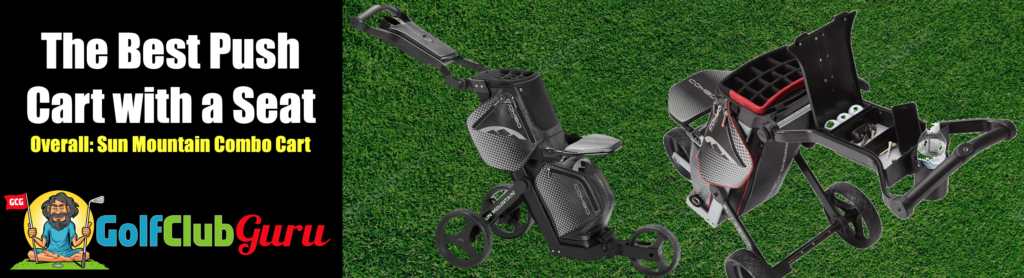 push cart and golf bag in one combination