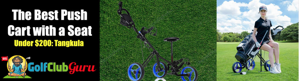 the best golf bag push cart with seat under $200