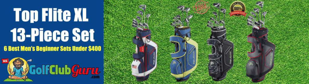 top flite topflite 13 piece golf clubs for beginner men complete set