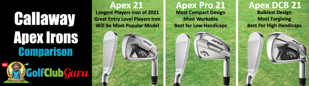 callaway 21 2021 apex vs apex pro vs dcb comparison difference