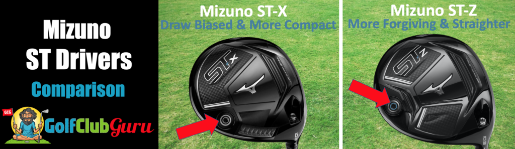 what's the difference between mizuno st-x st-z drivers longer straighter forgiving draw bias