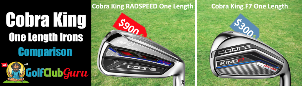 cobra king radspeed one length iron set comparison